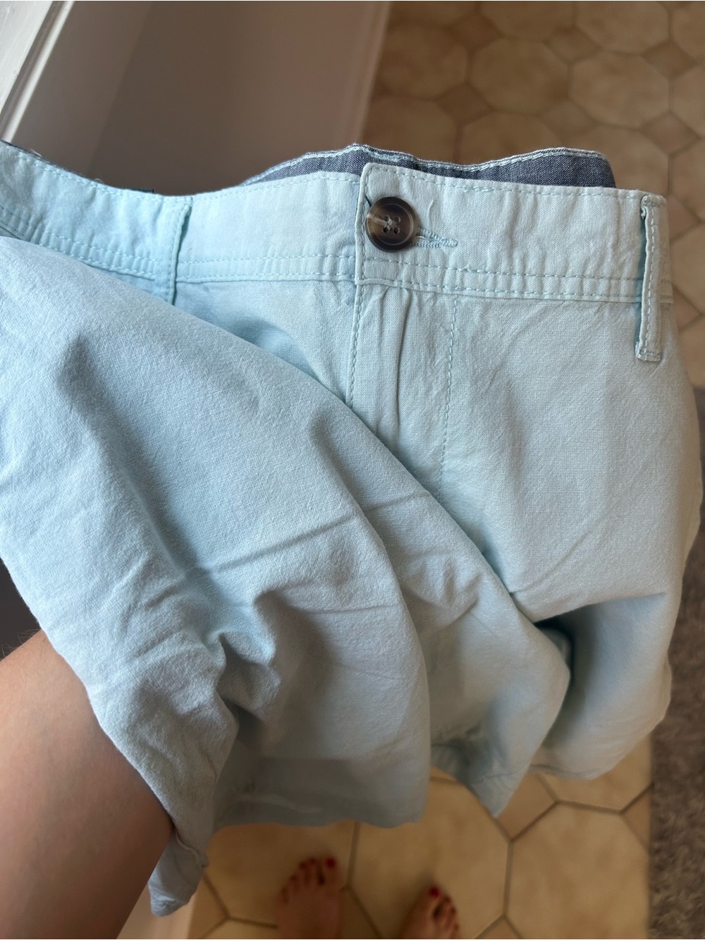 New 14th And Union Mens Size 40 Light Green 100% Cotton Slim Fit Chino Shorts - Picture 6 of 6